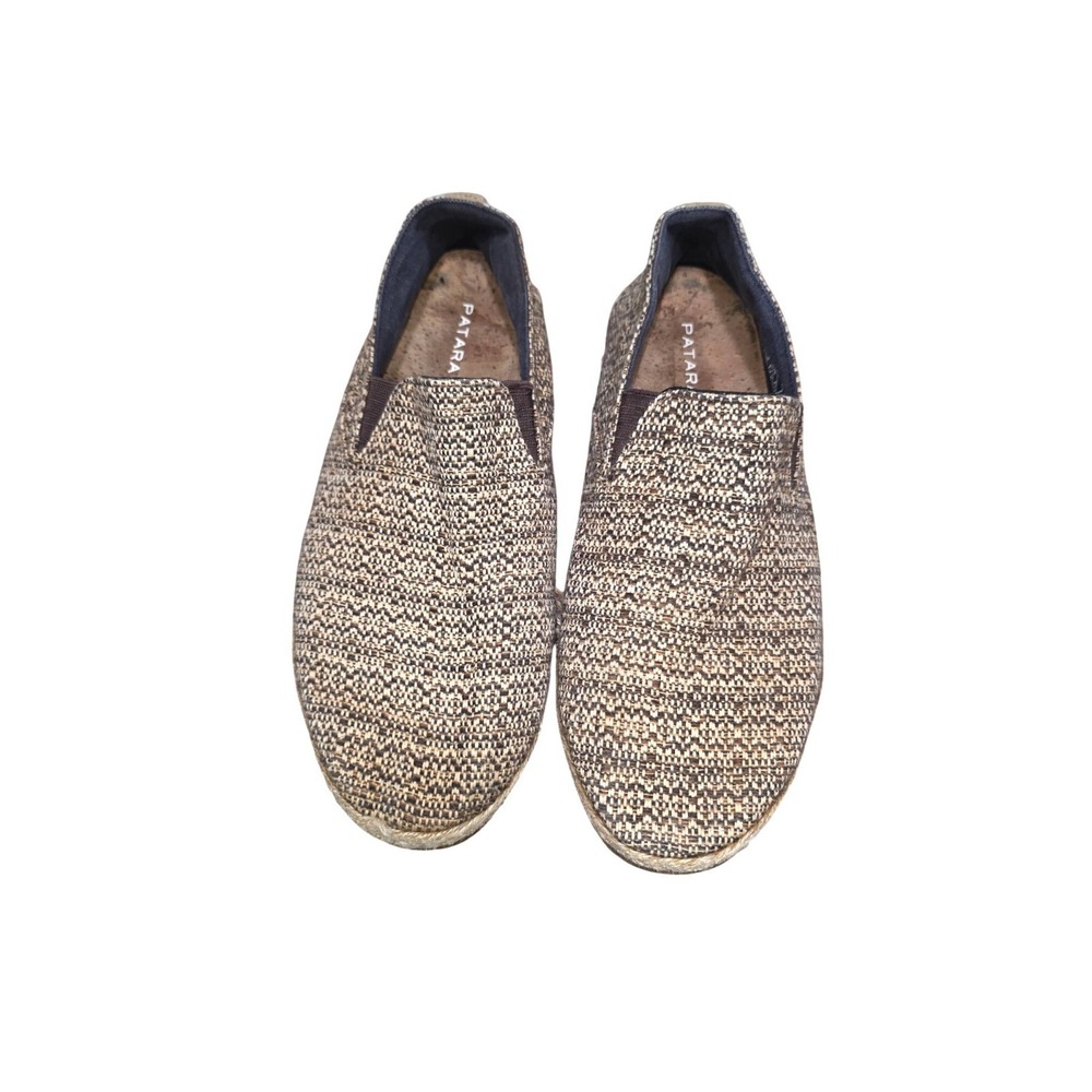Patara Men's Natural Woven Slip-On Loafers Cork Insole Size 13